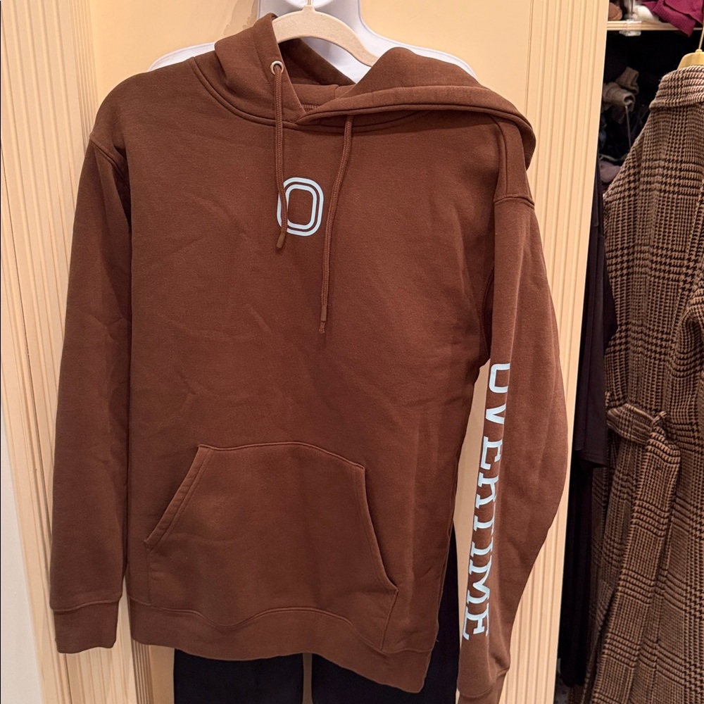 Overtime Classic Hoodie - Chocolate Brown - Size Small